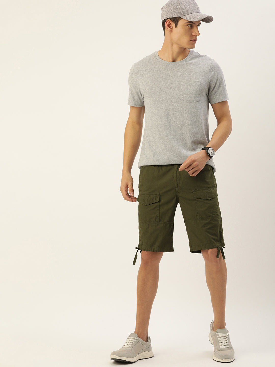 Solid Cargo Shorts