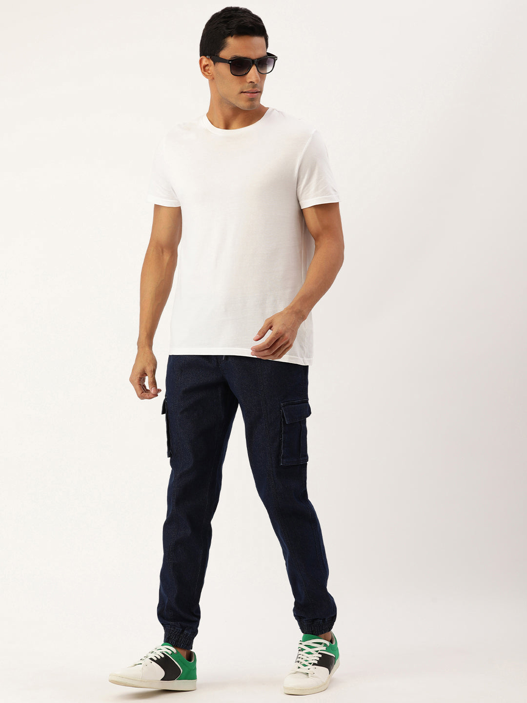 Solid Denim Joggers