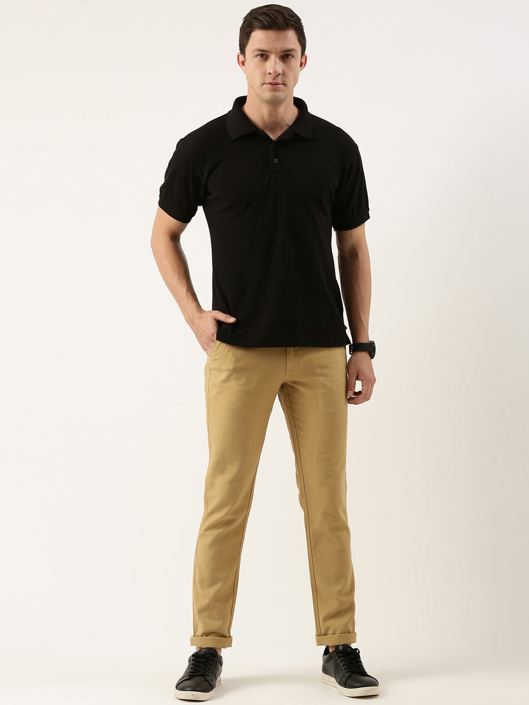 Solid Chinos Trousers