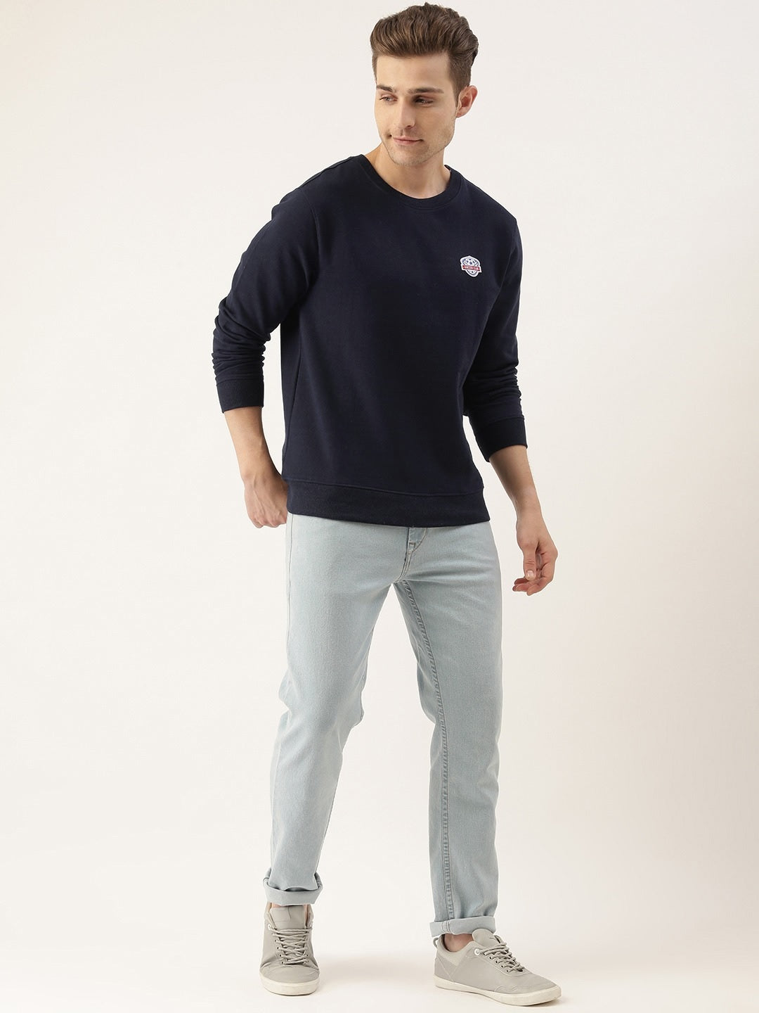 Solid Hooded Sweatshirt