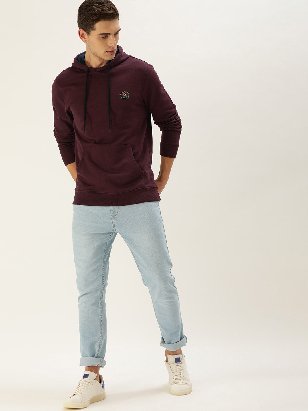 Solid Hooded Sweatshirt