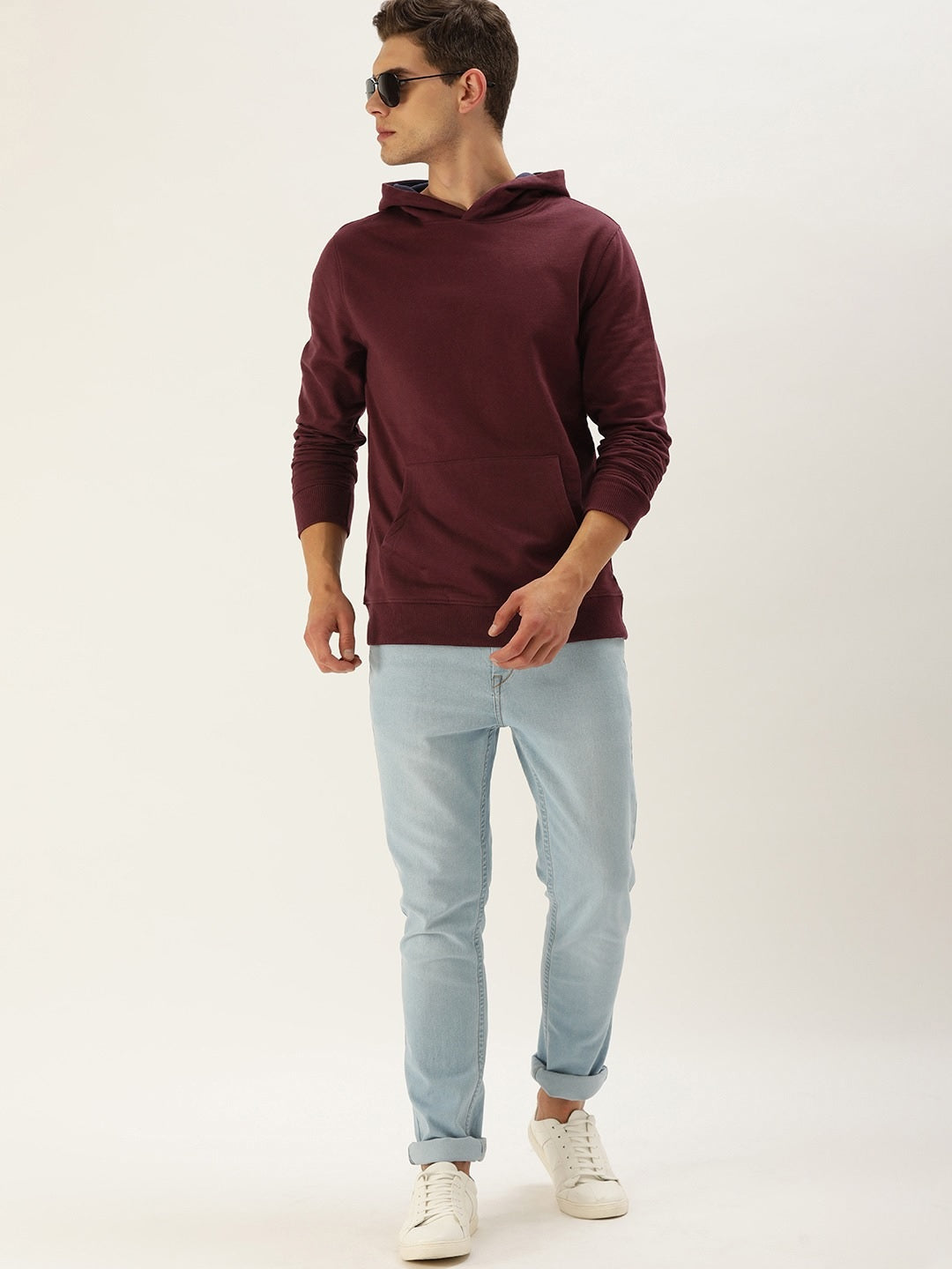 Solid Hooded Sweatshirt