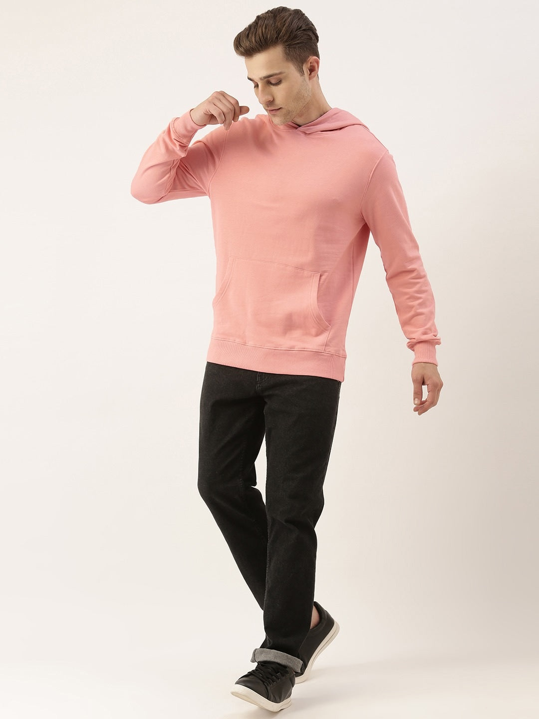 Solid Hooded Sweatshirt