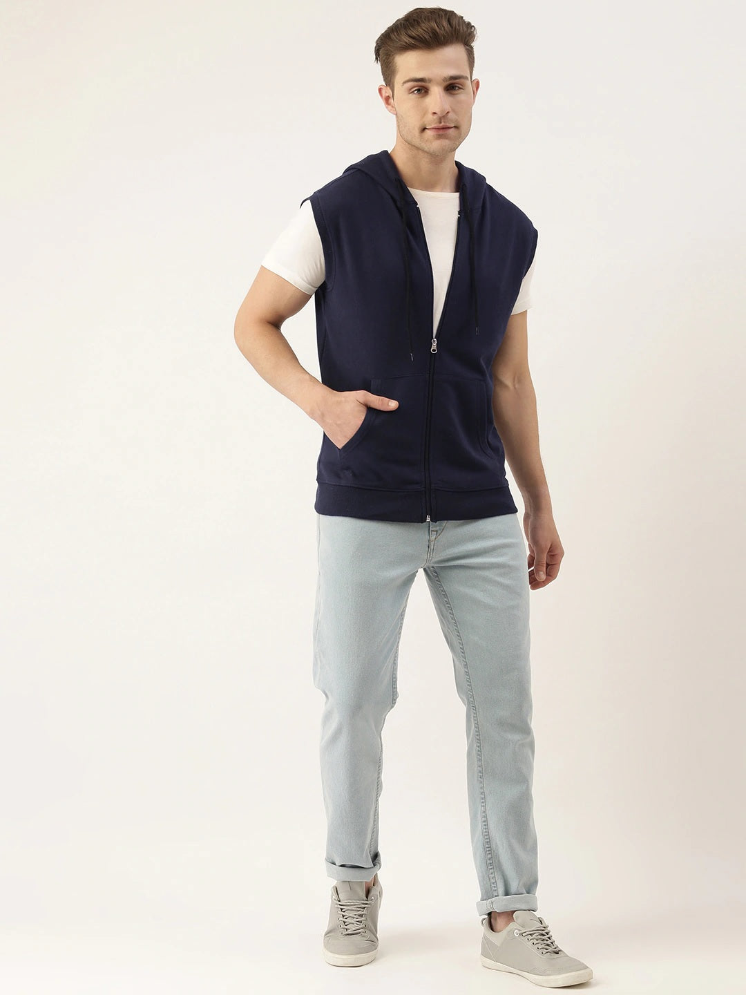 Solid Hooded Sweatshirt