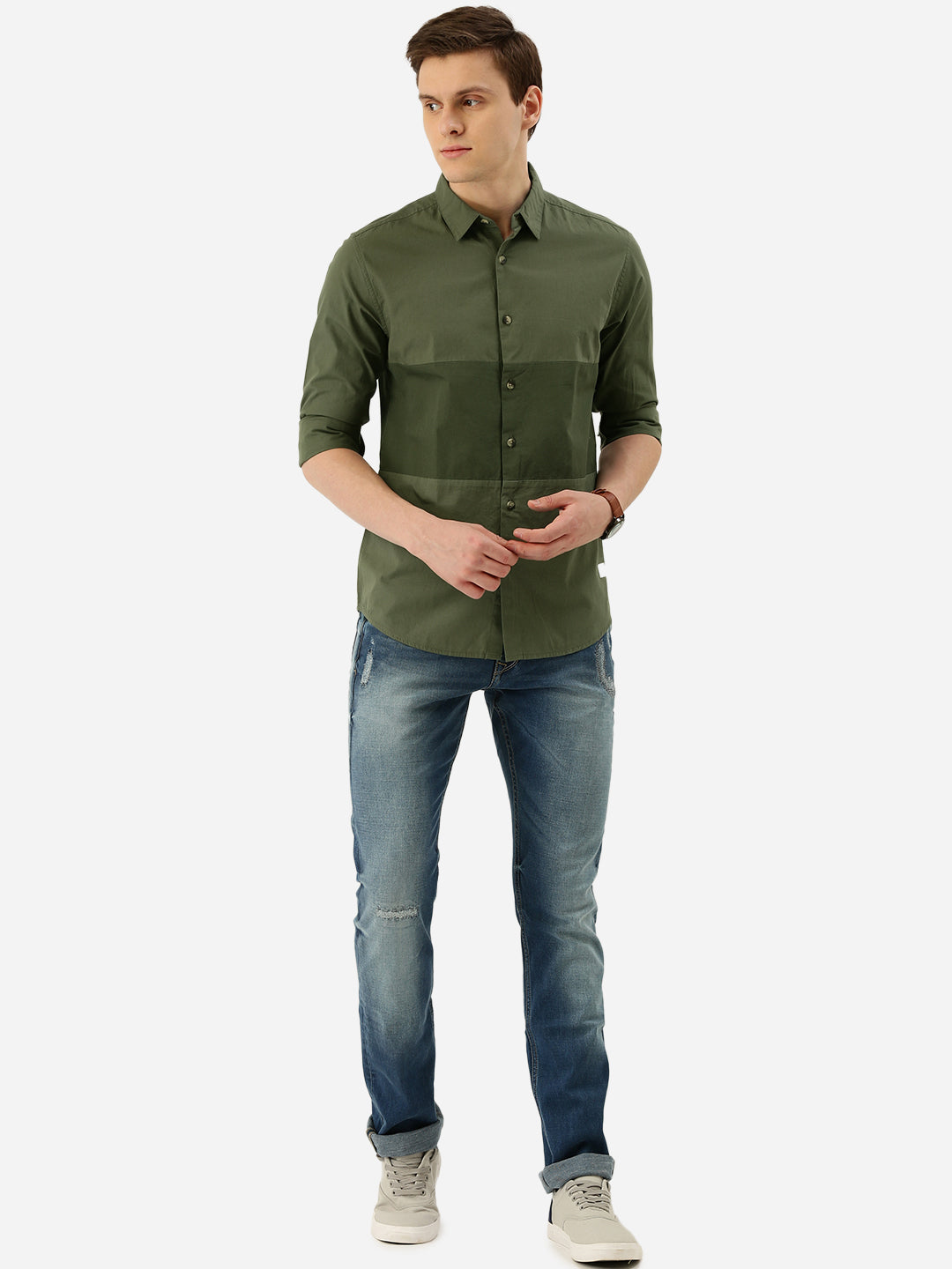 Colorblock Casual Shirt