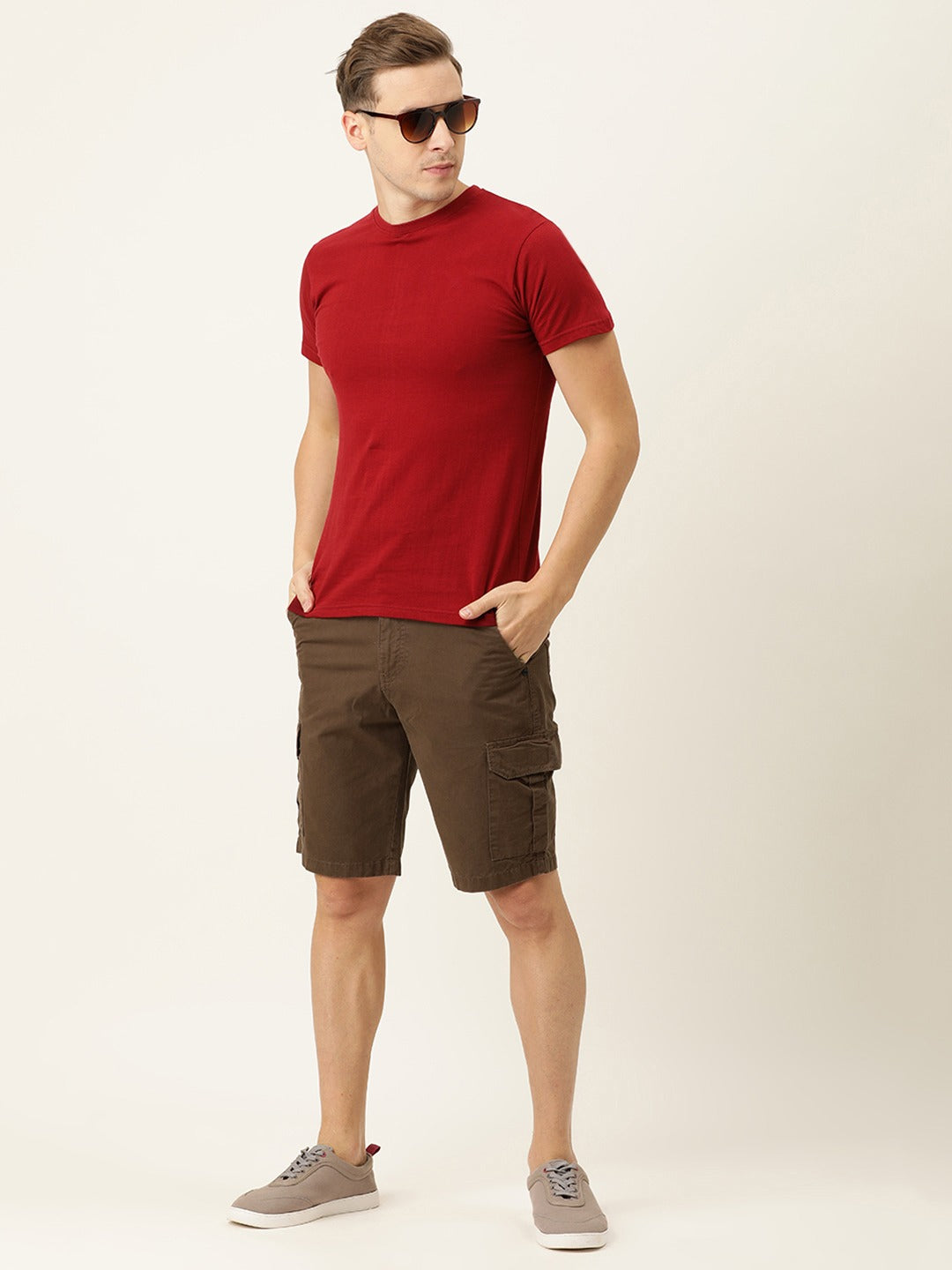 Solid Cargo Shorts