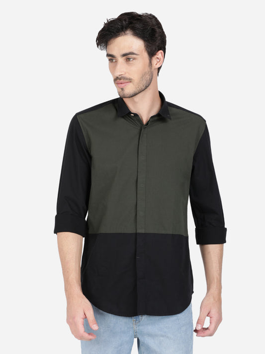 Colorblock Casual Shirt