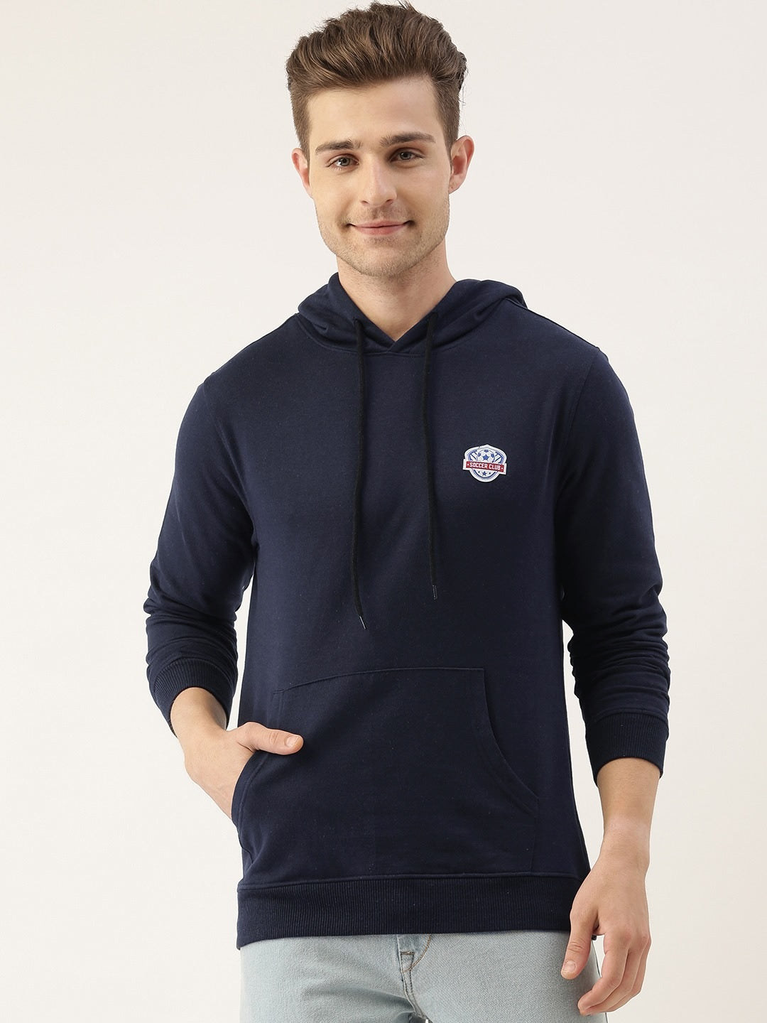 Solid Hooded Sweatshirt