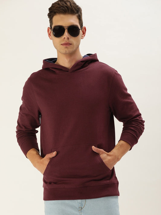 Solid Hooded Sweatshirt