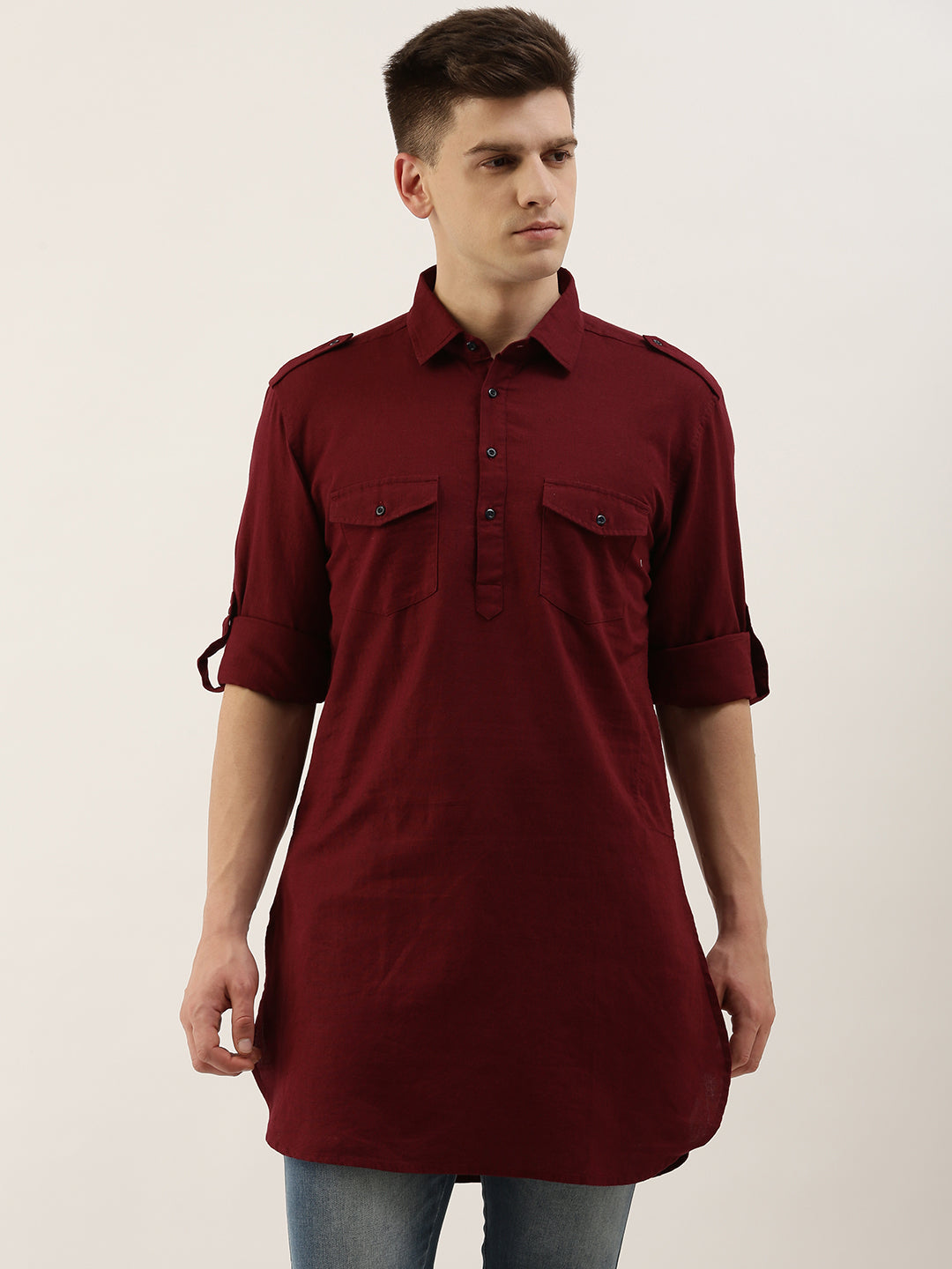 Solid Pathani Kurta