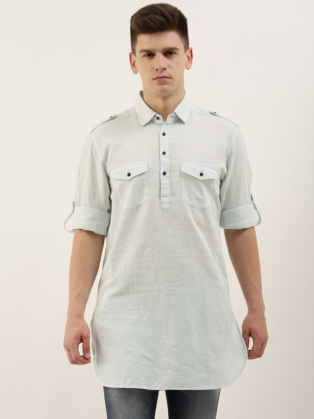 Solid Pathani Kurta