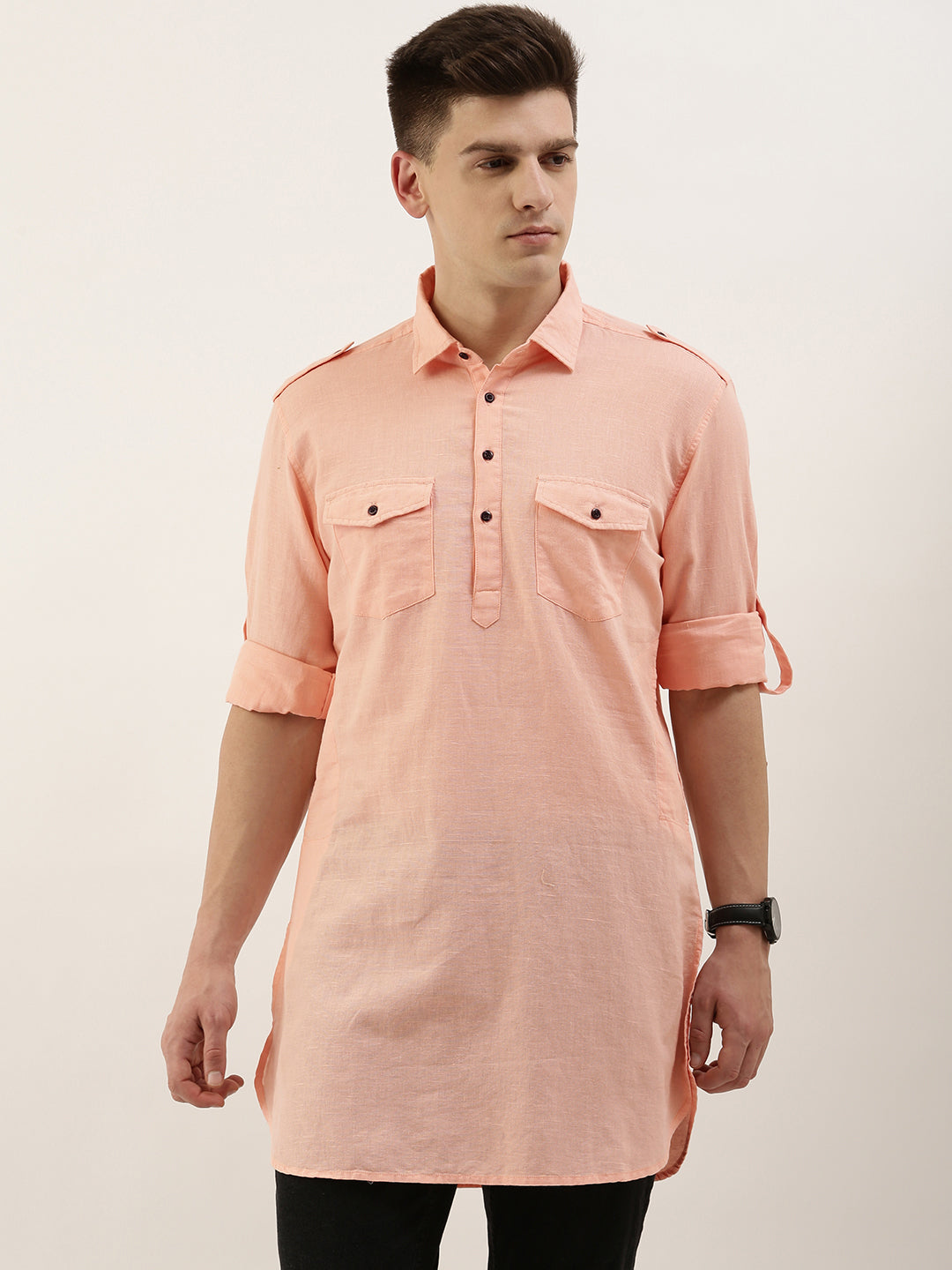 Solid Pathani Kurta
