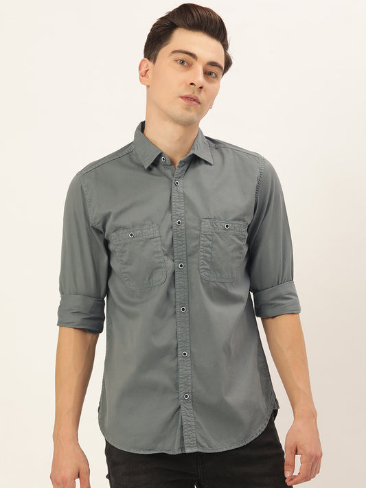 Solid Casual Shirt