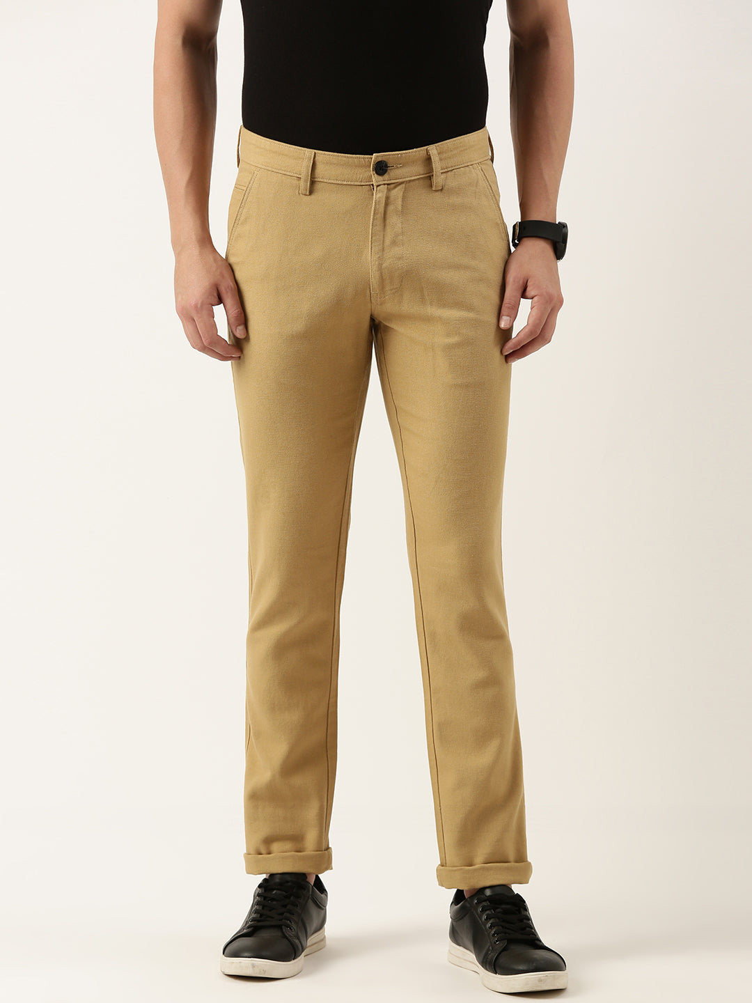 Solid Chinos Trousers