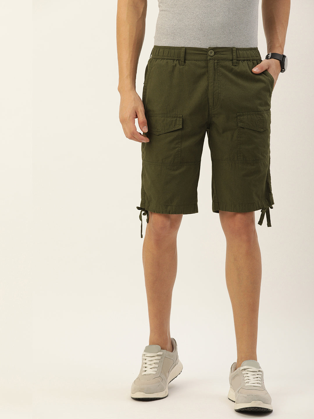 Solid Cargo Shorts