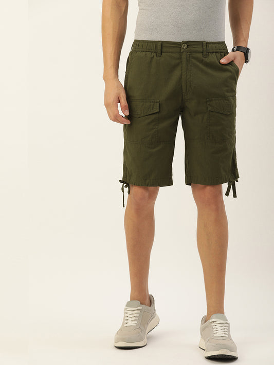 Solid Cargo Shorts