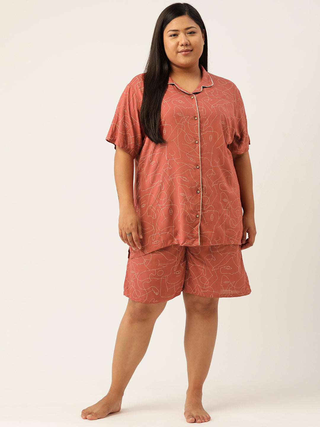 Printed Shorts Set