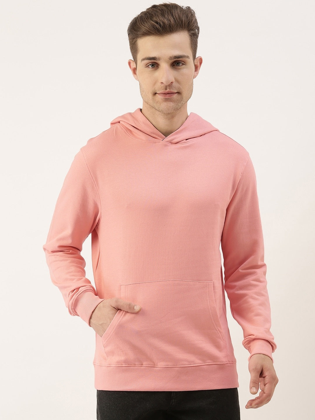Solid Hooded Sweatshirt