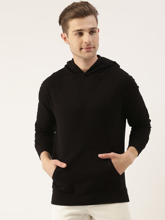 Solid Hooded Sweatshirt