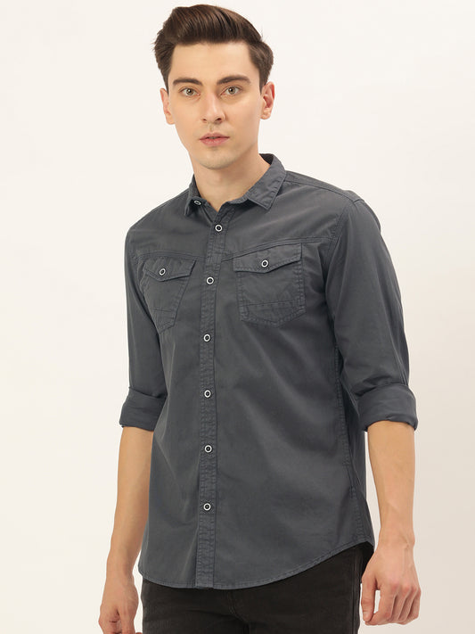Solid Casual Shirt