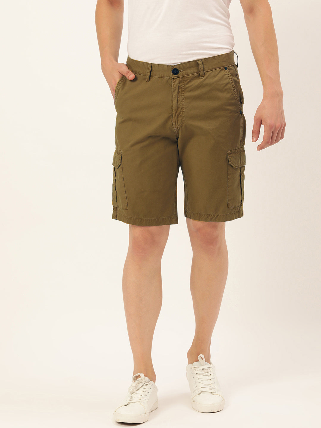 Solid Cargo Shorts