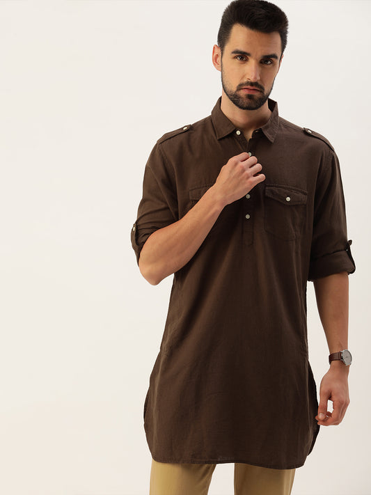 Solid Pathani Kurta