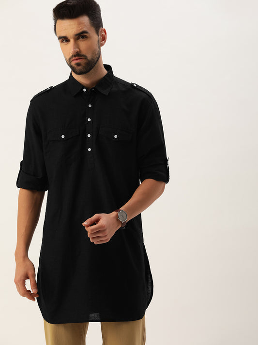 Solid Pathani Kurta