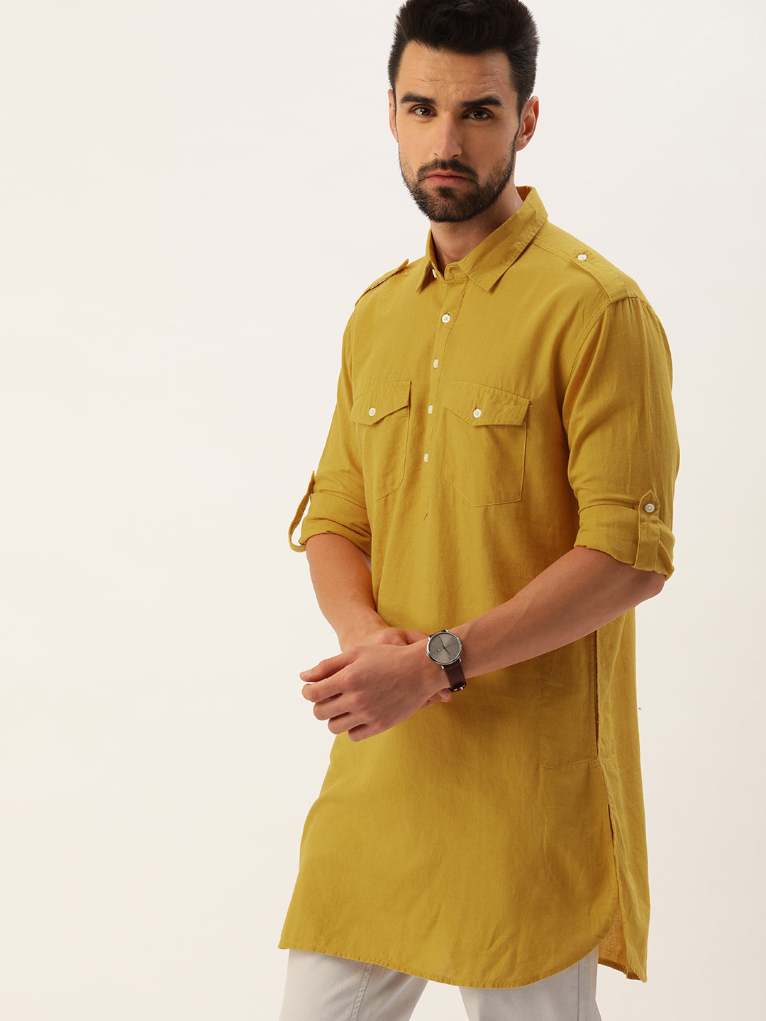 Solid Pathani Kurta