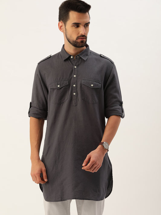 Solid Pathani Kurta