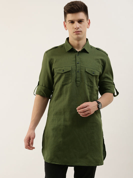 Solid Pathani Kurta