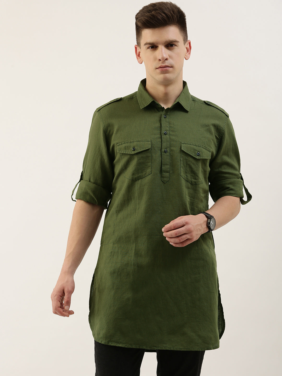 Solid Pathani Kurta