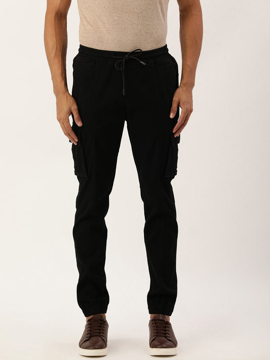 Solid Denim Joggers