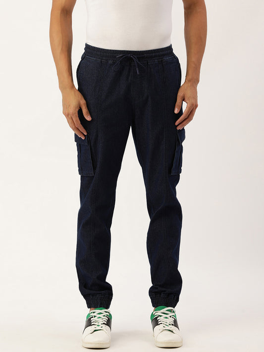 Solid Denim Joggers