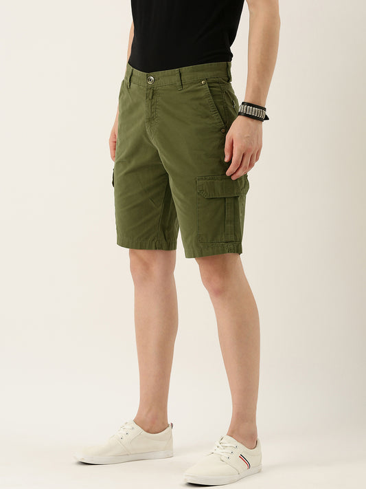 Solid Cargo Shorts