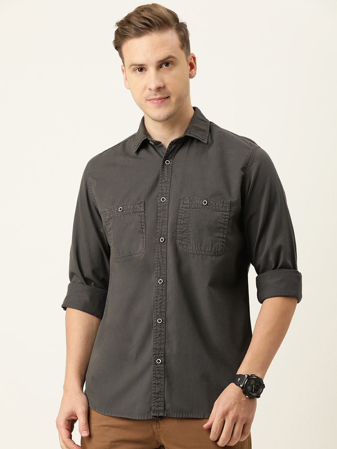Solid Casual Shirt