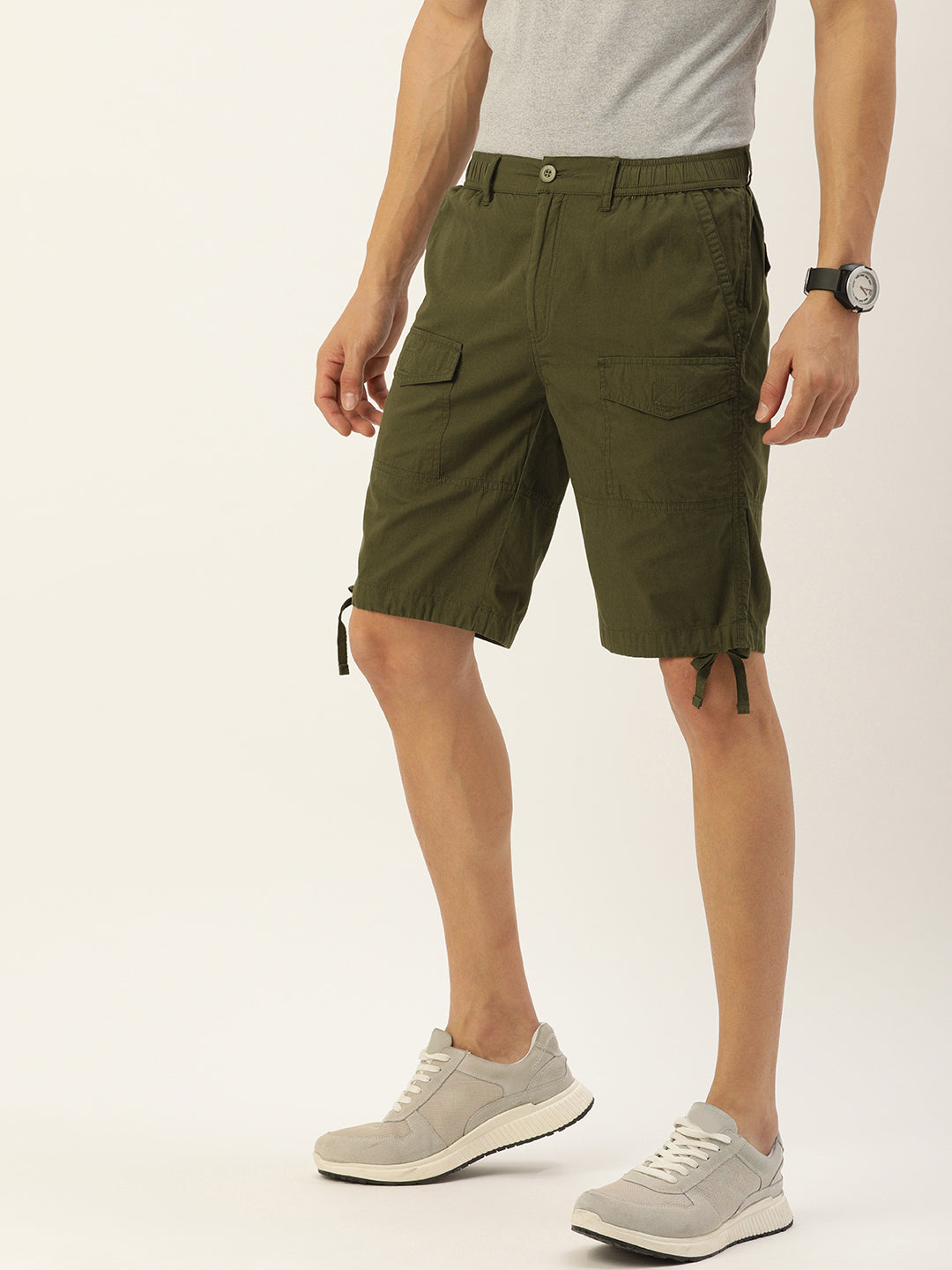 Solid Cargo Shorts
