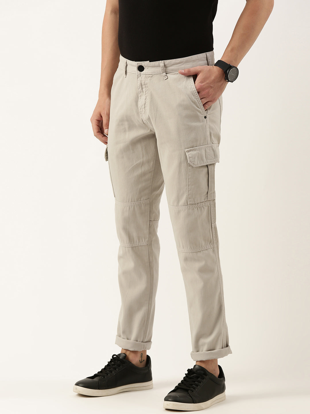 Solid Cargos Trousers