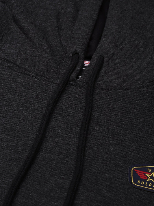 Solid Hooded Sweatshirt