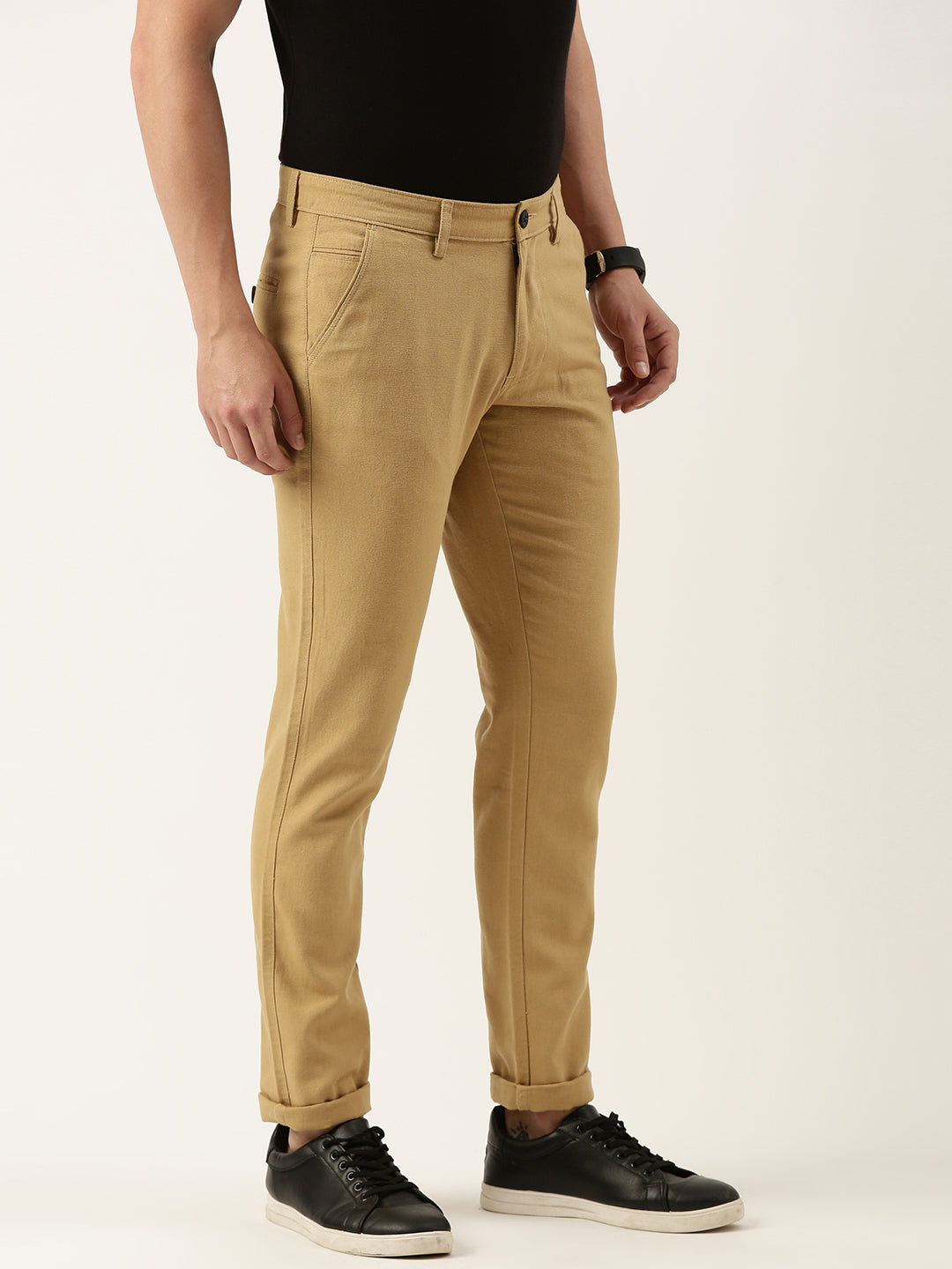 Solid Chinos Trousers