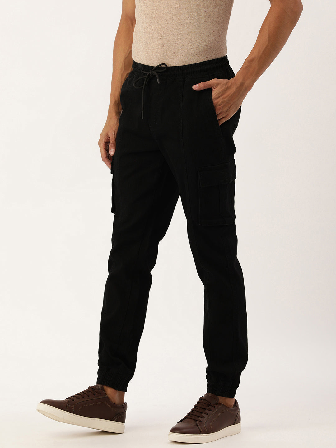 Solid Denim Joggers