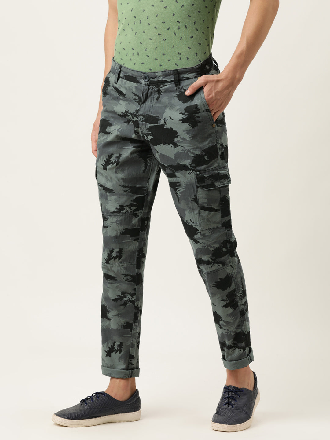 Printed Cargos Trousers