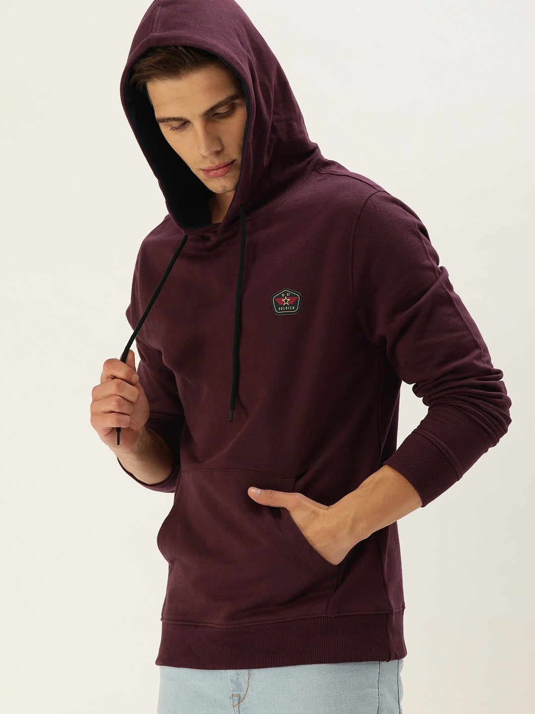 Solid Hooded Sweatshirt
