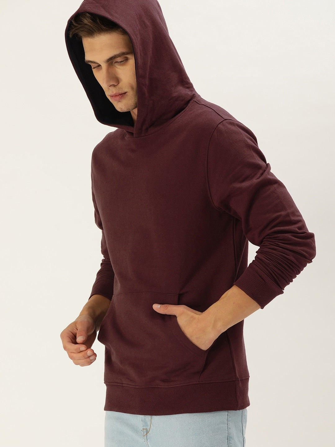 Solid Hooded Sweatshirt