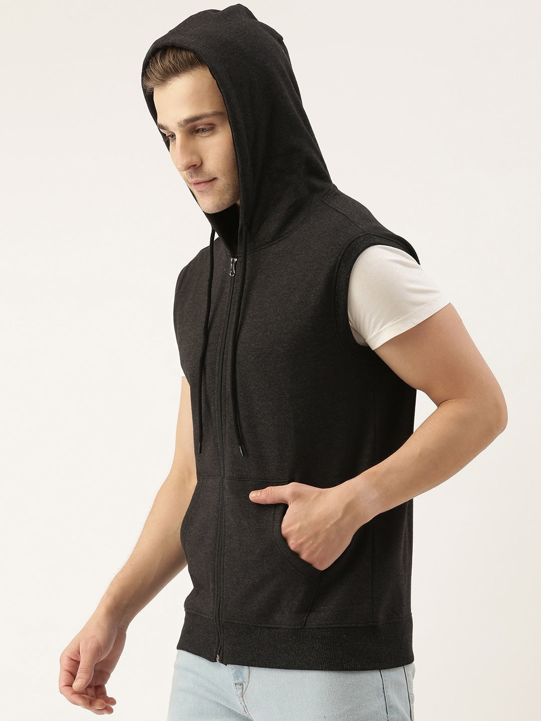 Solid Hooded Sweatshirt
