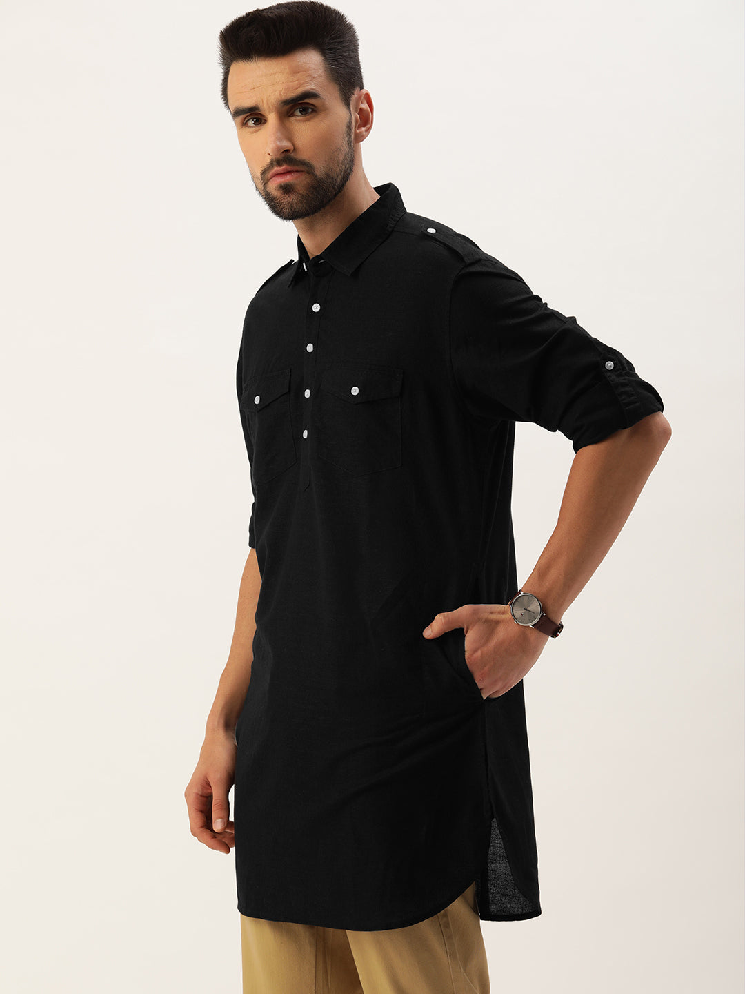 Solid Pathani Kurta