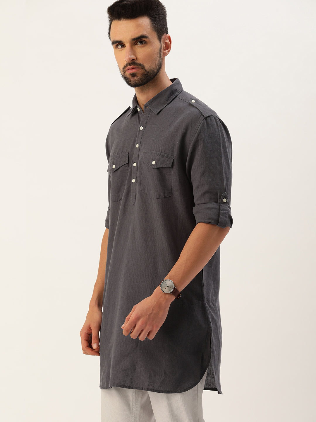 Solid Pathani Kurta