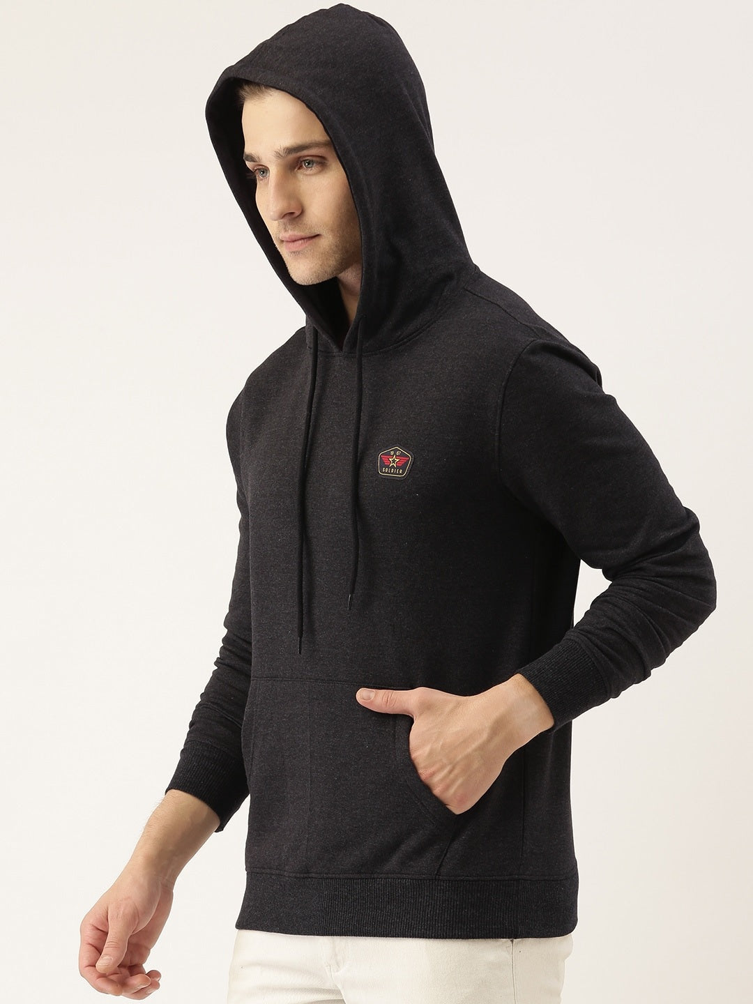 Solid Hooded Sweatshirt