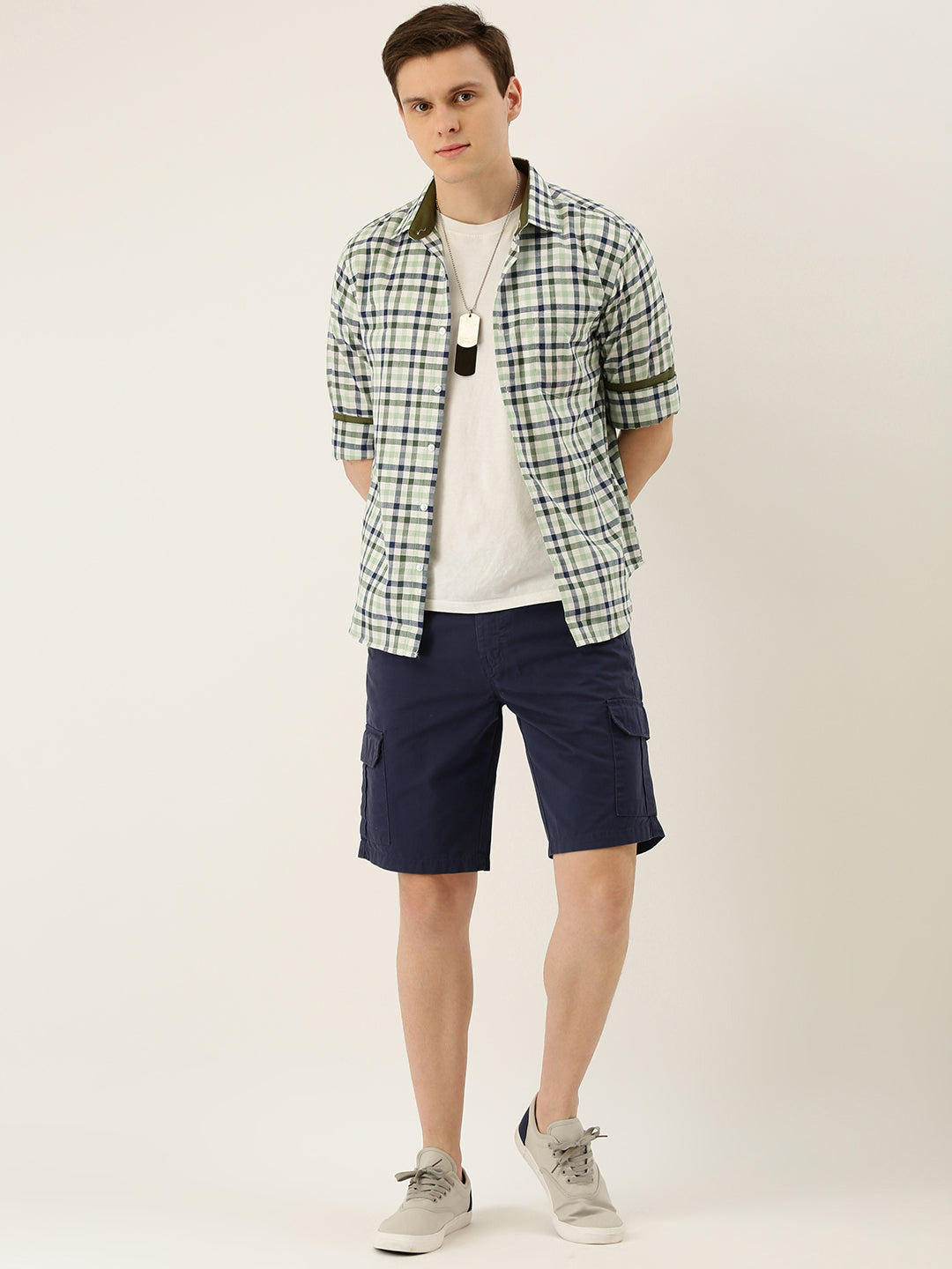 Solid Cargo Shorts