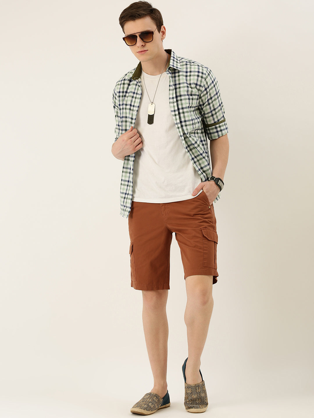 Solid Cargo Shorts