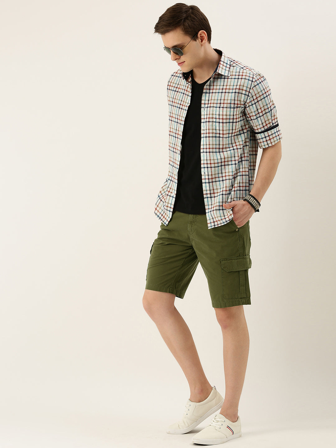 Solid Cargo Shorts